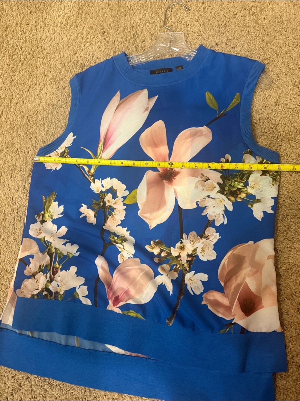 Ted Baker Harmony Floral Mixed Media Sleeveless Sweater - Picture 7 of 8